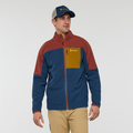 Abrazo Fleece Full-Zip Jacket - Men's, Nutmeg/Deep Sea, Model Jackson