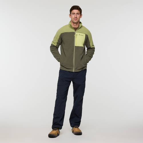 Abrazo Fleece Full-Zip Jacket - Men's, Seed/Fatigue, Model Jackson