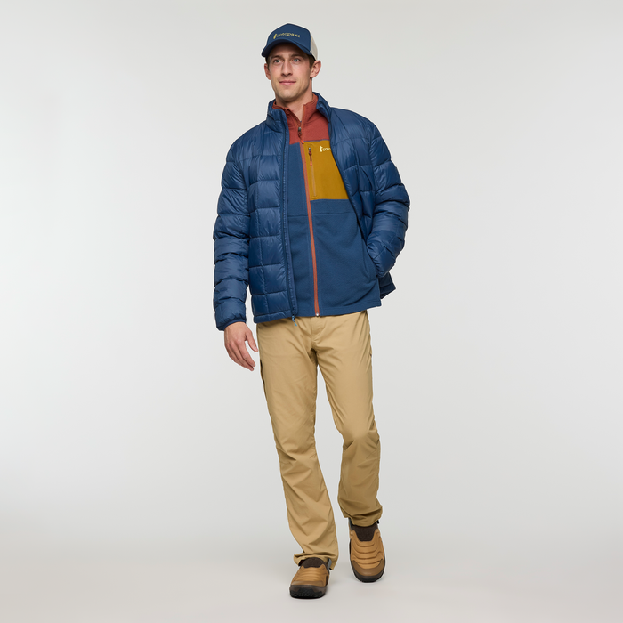 Abrazo Fleece Full-Zip Jacket - Men's, Nutmeg/Deep Sea, Model Jackson