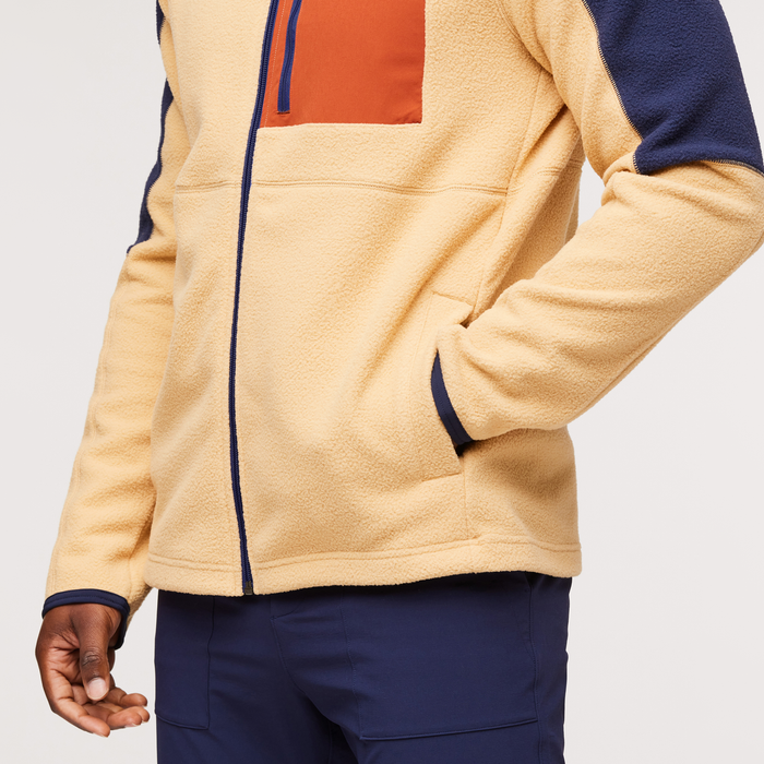 Abrazo Fleece Full-Zip Jacket - Men's, Maritime/Birch, Model Jeremy