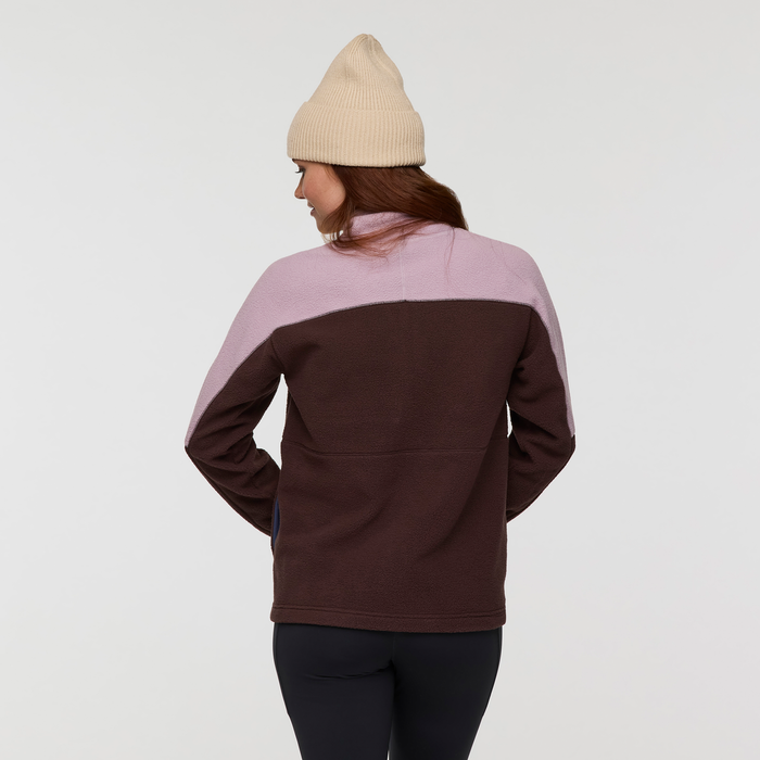 Abrazo Fleece Half-Zip Jacket - Women's, Quartz/Coffee, Model Caitlyn