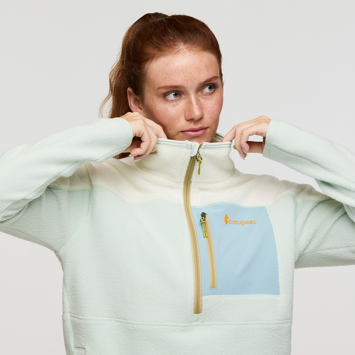 Abrazo Fleece Half-Zip Jacket - Women's, Dew/Foam, Model Caitlyn