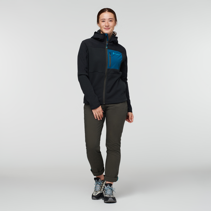Abrazo Fleece Hooded Full-Zip Jacket - Women's, Black, Model Aya