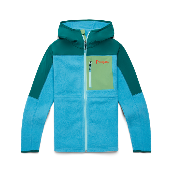 Abrazo Fleece Hooded Full-Zip Jacket - Women's, Greenery/Poolside
