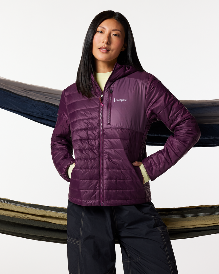 Acodo Insulated Hooded Jacket - Women's, Acai, Model Tiff