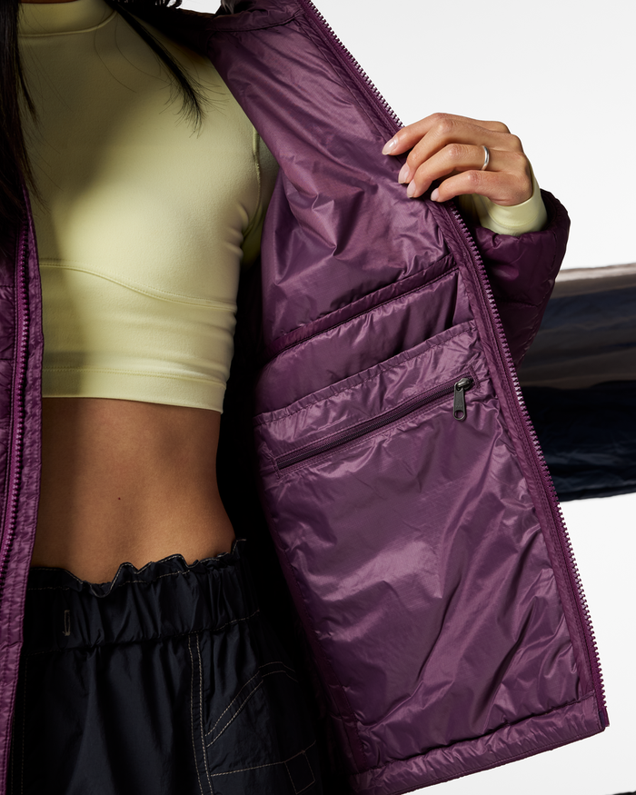 Acodo Insulated Hooded Jacket - Women's, Acai, Model Tiff