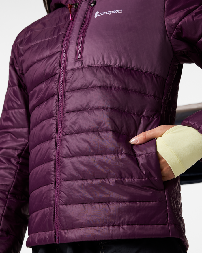 Acodo Insulated Hooded Jacket - Women's, Acai, Model Tiff
