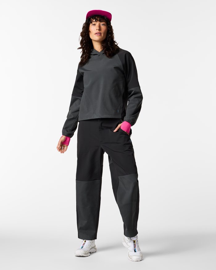 Adelante Hoodie - Women's, Charcoal/Black, Model Lola