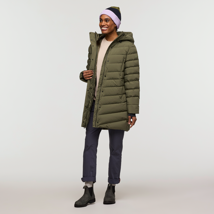 Alivio Down Parka - Women's, Fatigue, Model Fatigue