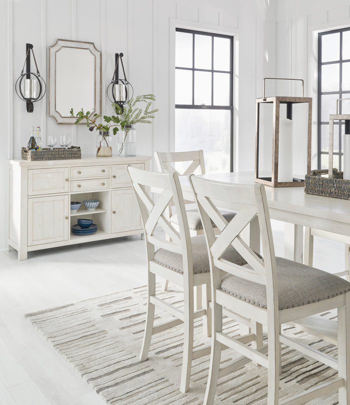 ALPINE White 20" Wide Counter Height Chair