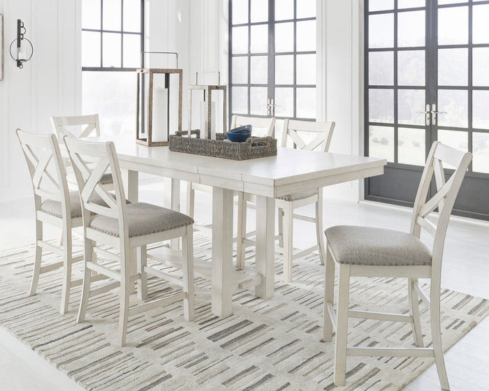ALPINE White 20" Wide Counter Height Chair