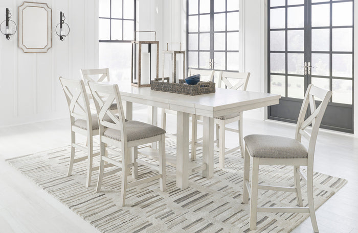 ALPINE White 20" Wide Counter Height Chair