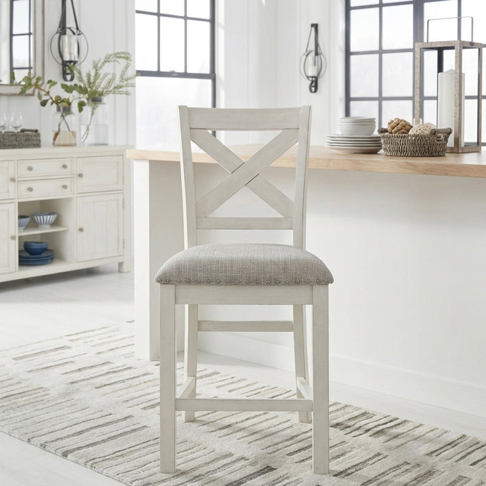 ALPINE White 20" Wide Counter Height Chair