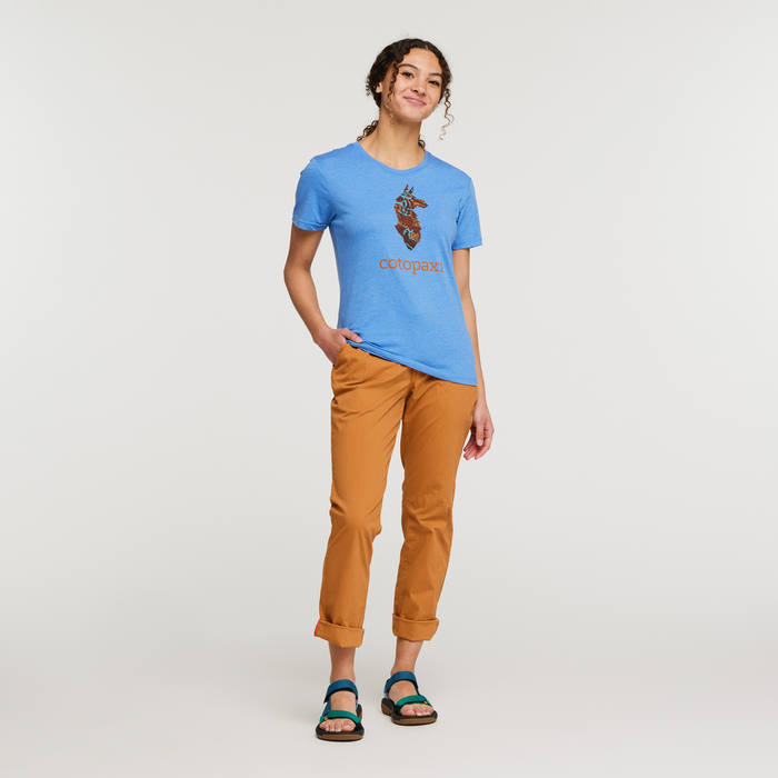 Altitude Llama Organic T-Shirt - Women's, Lupine, Model London