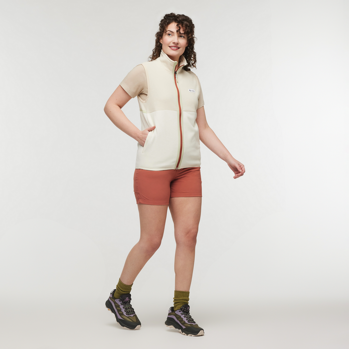 Amado Fleece Vest - Women's, Bone/Cream, Model Courtney
