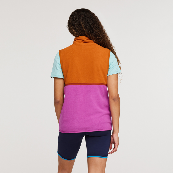 Amado Fleece Vest - Women's, Mezcal/Foxglove, Model London