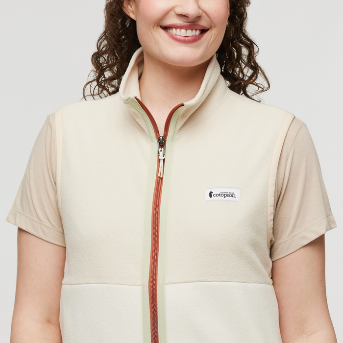 Amado Fleece Vest - Women's, Bone/Cream, Model Courtney