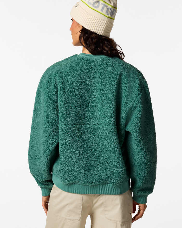 Amigazo Fleece Crew - Women's, Juniper, Model Lola