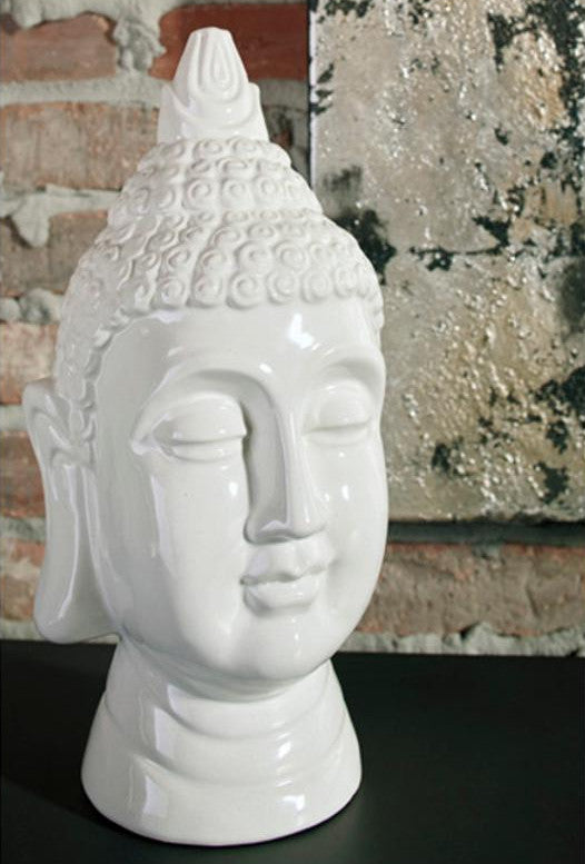 ANATTA White 13" Height Buddha Sculpture