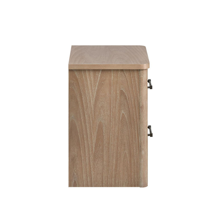 Anika - 2 Drawer Nightstand - Natural / Brown