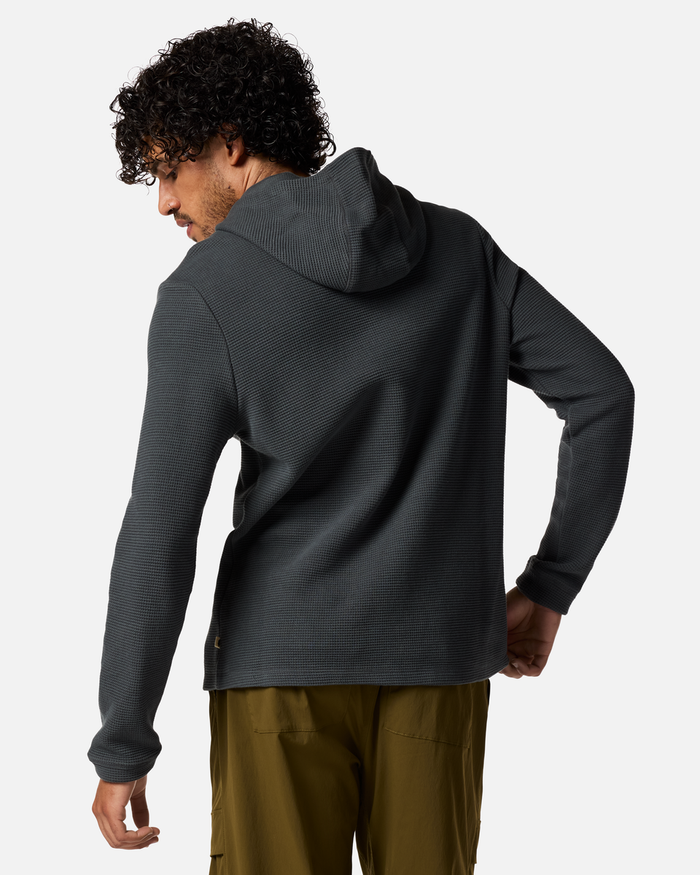 Atajo Long-Sleeve Waffle Hoodie - Men's, Charcoal, Model Pedro