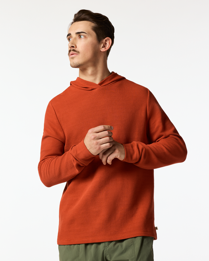 Atajo Long-Sleeve Waffle Hoodie - Men's, Chimayo, Model Kellan