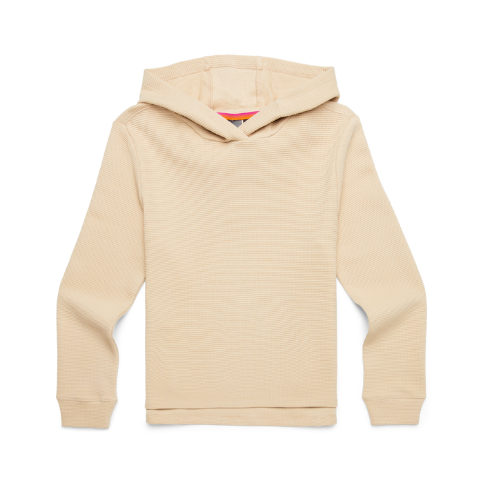 Atajo Long-Sleeve Waffle Hoodie - Women's, Oatmeal, flatlay