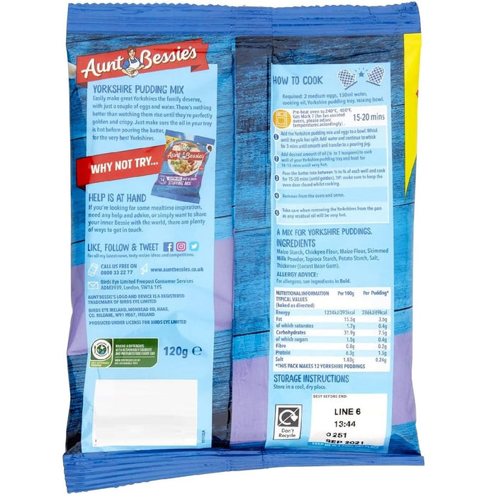 Aunt Bessie Gluten-Free Yorkshire Pudding Mix 120g