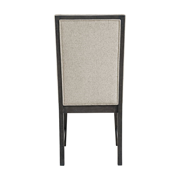 Axel - Fabric Dining Chair (Set of 2) - Light Gray / Espresso