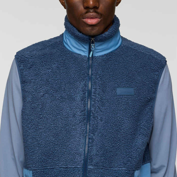 Bacano Fleece Vest - Men's, Deep Sea/Fjord, Model Nicolas