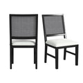 Bahama Breeze - Fabric Dining Chair (Set of 2) - White / Black