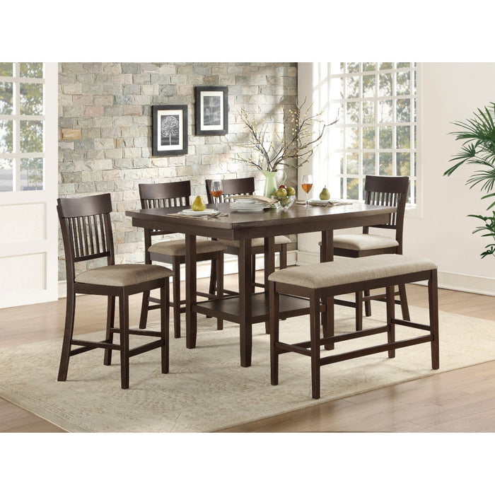 Balin - Counter Height Chair With Slat Back (Set of 2) - Brown
