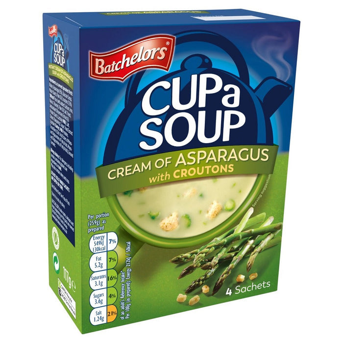 Batchelors Cup a Soup Cream of Asparagus with Croutons 4's - 117g
