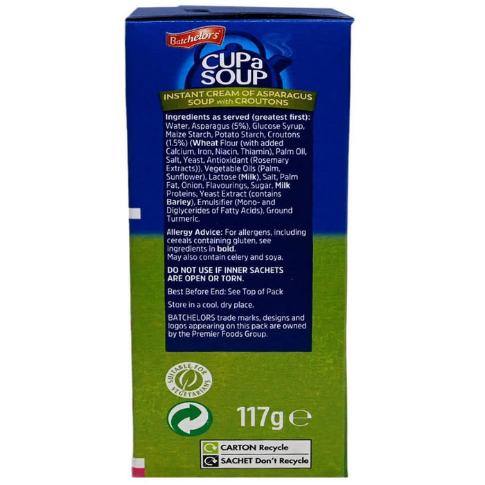 Batchelors Cup a Soup Cream of Asparagus with Croutons 4's - 117g