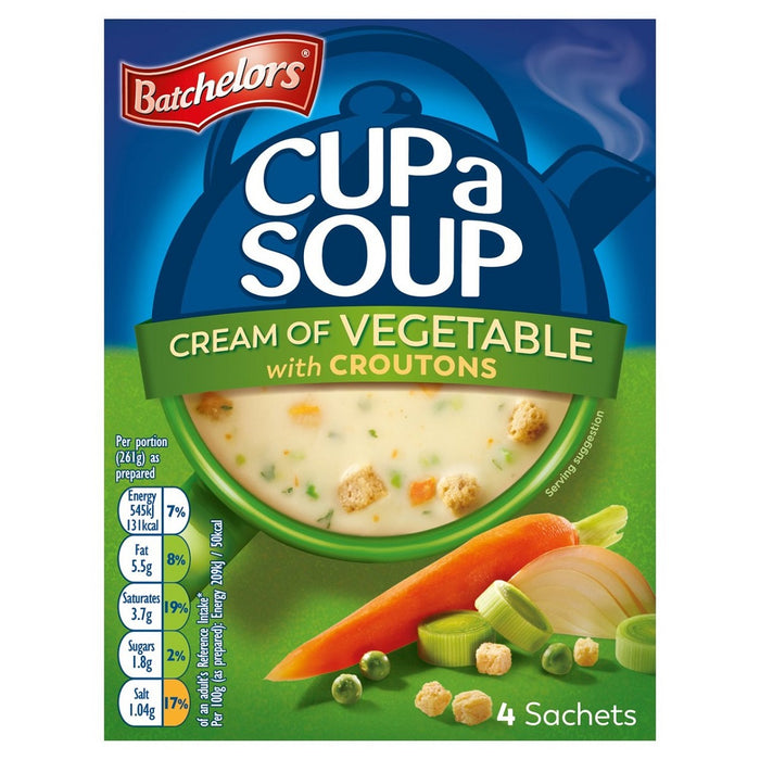 Batchelors Cup a Soup Cream of Vegetable with Croutons 4's - 120G product image