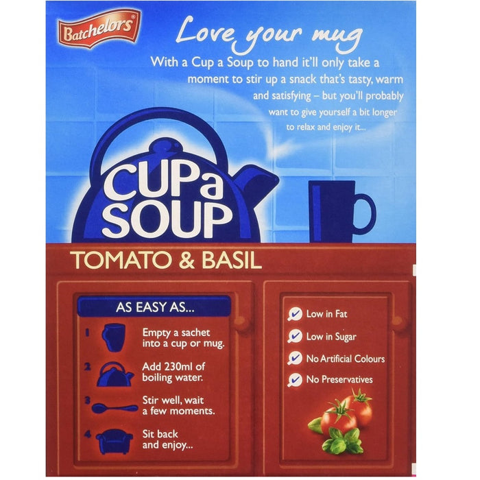 Batchelors Cup a Soup Tomato and Basil Soup 4's - 104G