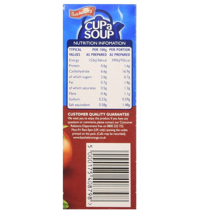 Batchelors Cup a Soup Tomato and Basil Soup 4's - 104G