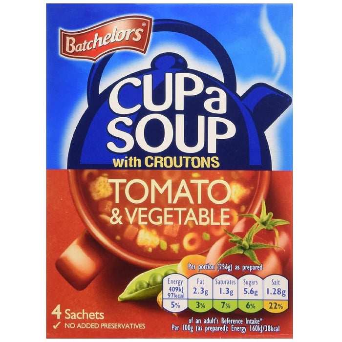 Batchelors Cup a Soup Tomato & Vegetable with Croutons 4's - 104G