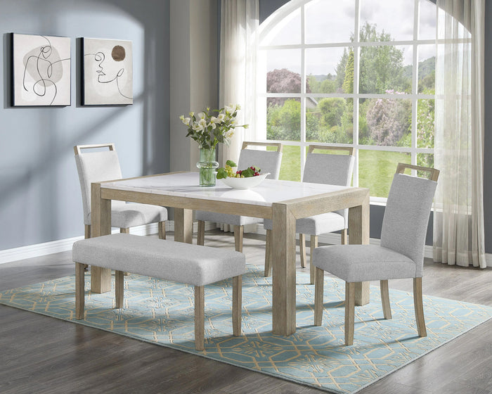 BAYSIDE Greige 42" Wide Dining Bench
