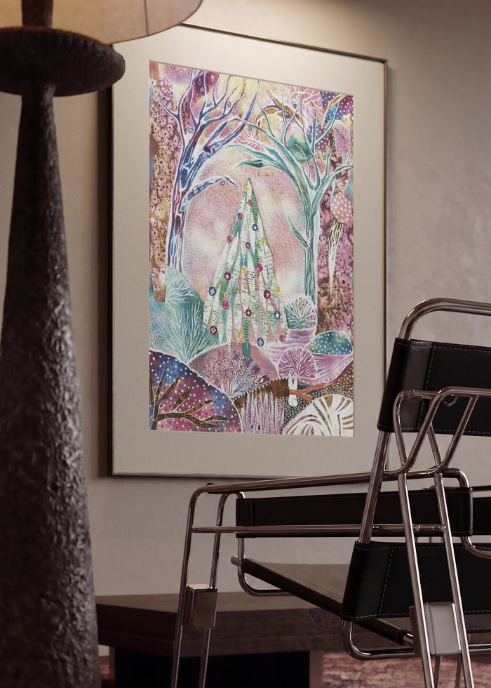 Believe in Magic by Enikő Marosváry-Kramcsák in a mounted frame in a modern interior