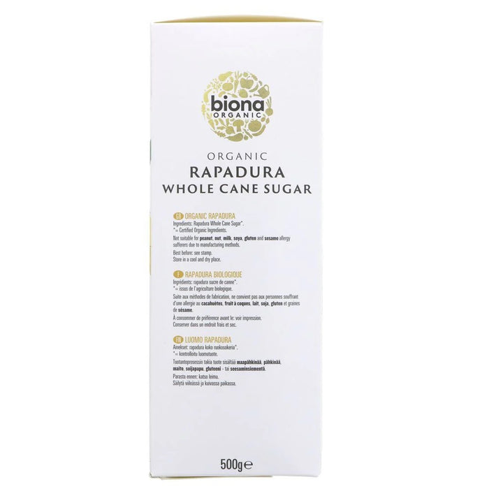 Biona Organic Rapadura Whole Cane Sugar 500g