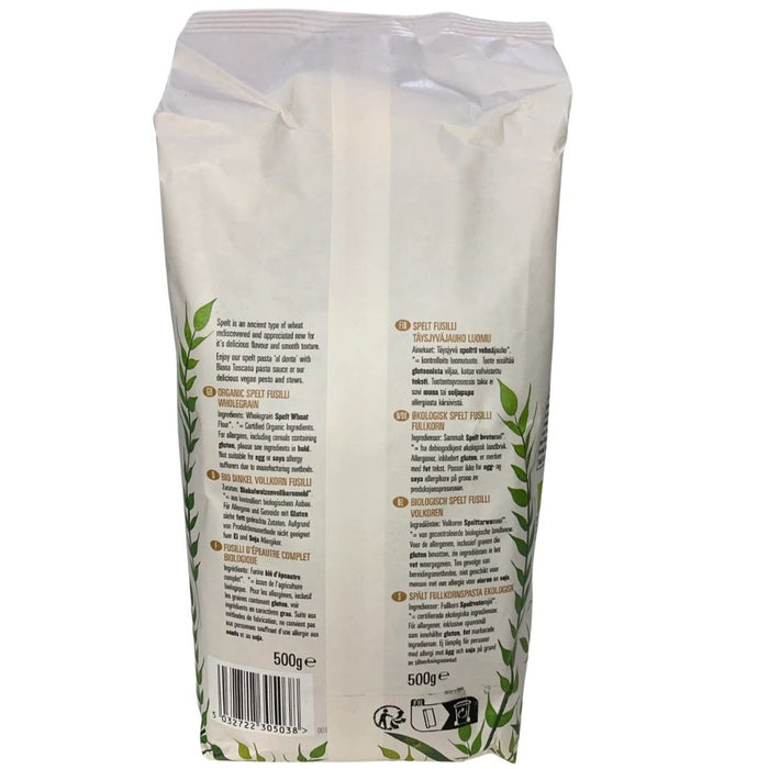 Biona Organic Spelt Fusilli Wholegrain Pasta 500g