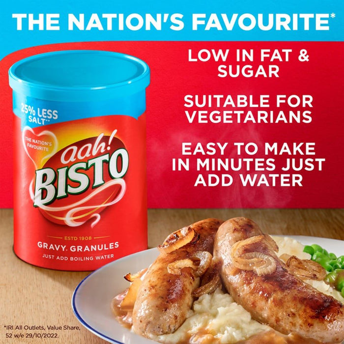 Bisto Beef Reduced Salt Gravy Granules 190g