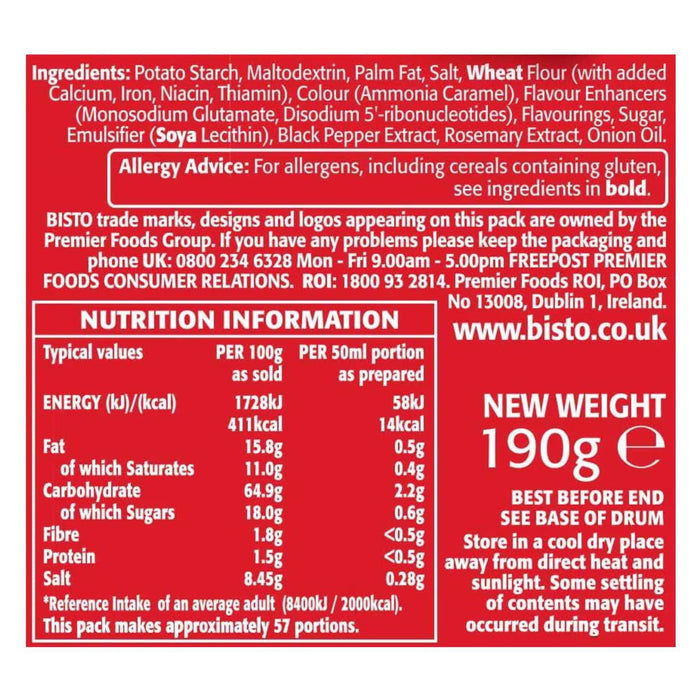 Bisto Beef Reduced Salt Gravy Granules 190g