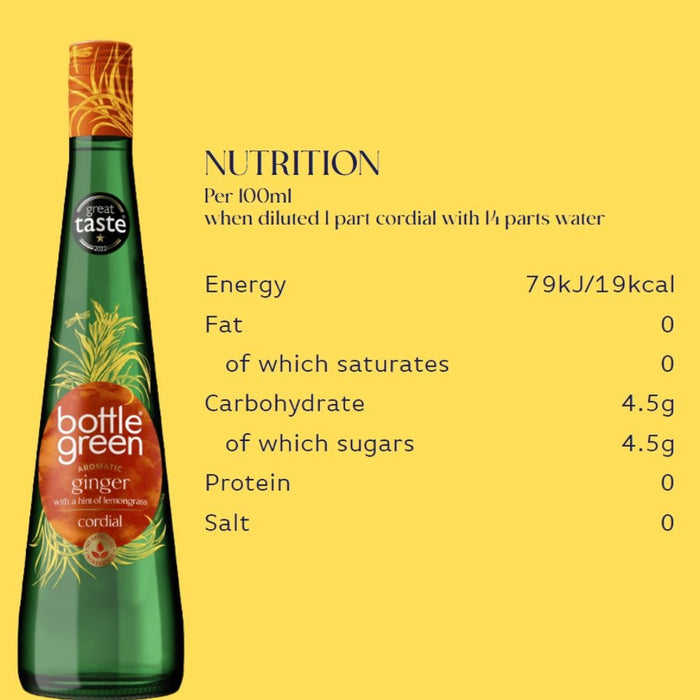 Bottle Green Ginger & Lemongrass Cordial 500ml