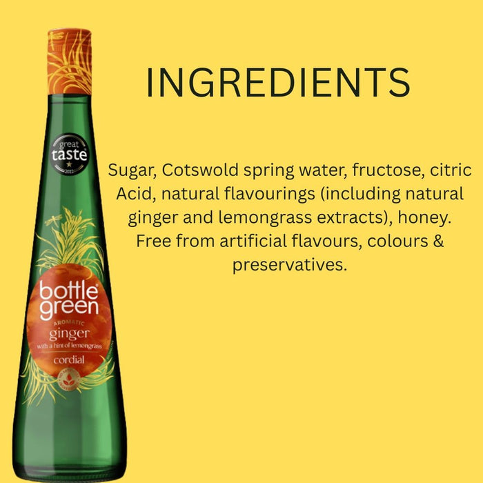 Bottle Green Ginger & Lemongrass Cordial 500ml