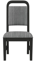 BRIAA Black 20" Wide Dining Chair with Gray Corduroy