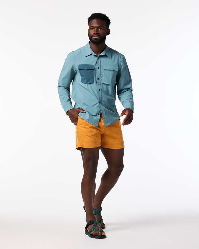 Brinco 5 Inch Short - Print - Men's, Zen Garden Honeycomb, Model Kirk