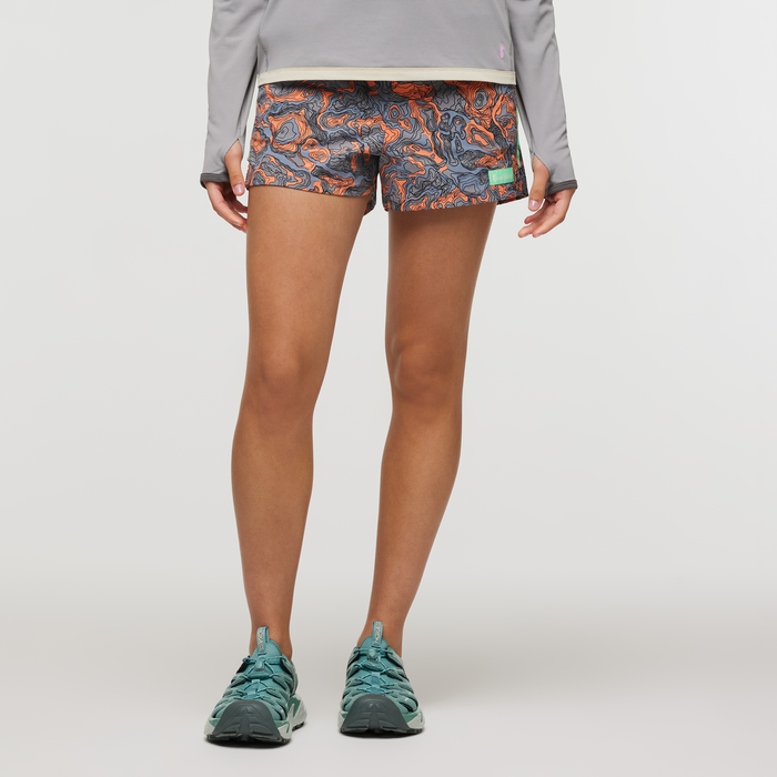 Brinco Short - Print - Women's, Tempest/Hot Punch, Model London