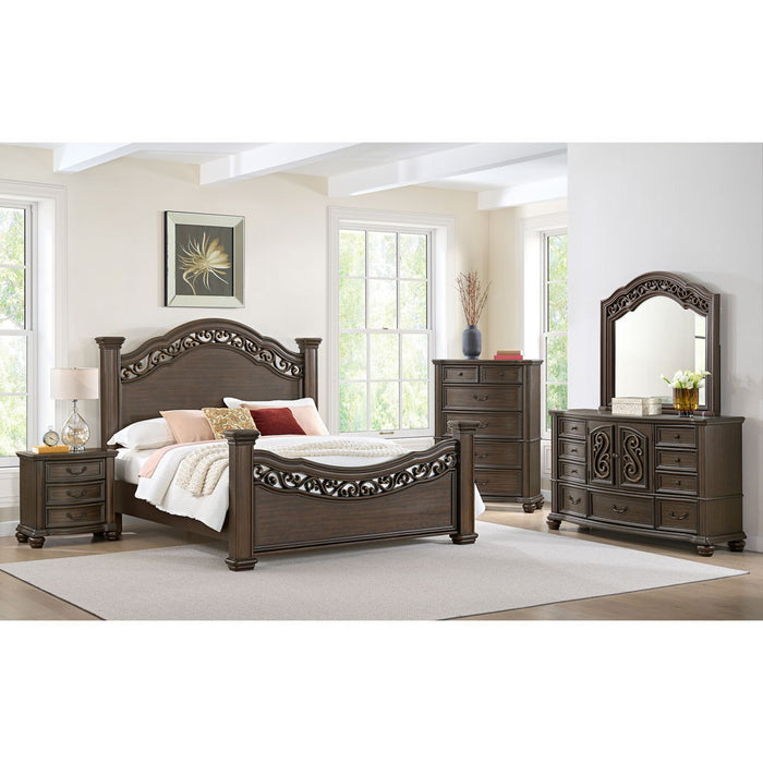 Brunswick - 2-Drawer Nightstand With USB - Mahogany